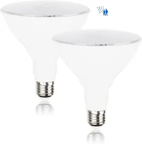 100w U4glory 705353596148 Radar Motion Sensor Light Bulbs - Par38 15w Equivalent E26 Base