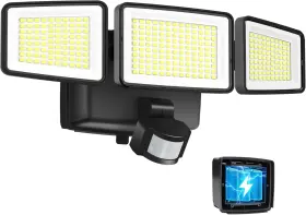 6101330 Ume Battery Powered Motion Sensor Outdoor Lights 302 Led 1800lm Ip65 Waterproof