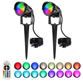 Nu-gyr02 Unirence Rgbw Spotlight Outdoor 12w Led Warm White Landscape Lights 120v Lig