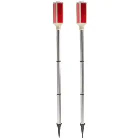 4570476l9mg Uonlytech 2pcs Solar Warning Landscape Lighting 77x4cm Silver Black Red