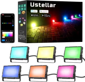 Ut88875-rgbw-us-1 Ustellar Smart Rgb Flood Light Outdoor 40w Color Changing Led Rgbw 2700k Music Sync Ip66