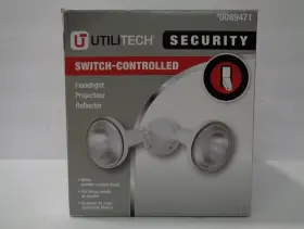 0089471 Utilitech New Switch Controlled Security Dual Head Floodlight #0089471
