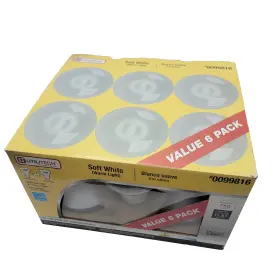 0099816 Utilitech 6-pack 65w Equivalent Soft White Br30 Led Flood Light Bulbs Old Stock