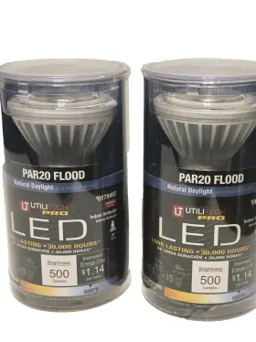 0179497 Utilitech 2 Pcs - Pro Par20 Flood Natural Daylight Led 500 Lumens #0179497