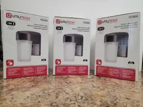 074033 Utilitech New In Box 3 Dusk To Dawn Light With Bulb Included. 10.00 Only Each