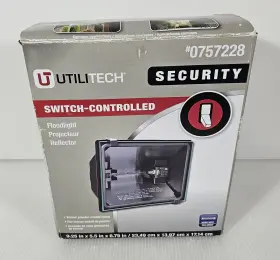 0757228 Utilitech 0757227 New Switch-controlled Security Floodlight Model Bronze