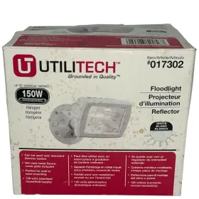017302 Utilitech 080083500567 150w Halogen Floodlight #017302 - White