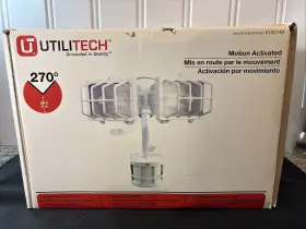 182149 Utilitech New In Box Motion Activated Double Caged Security Lights Hard Wired