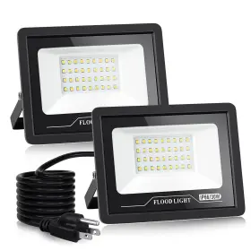 Valytime 790832235236 2 Pack Led Flood Light Outdoor Lights 30w Plug In 3000lm Work Pl