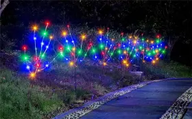 Vanthylit 783103517674 Pre-lit 3pk Christmas Twig Branches Pathway Multi Color Path Light