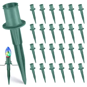 C9lsa1 Vcoken 20pcs Christmas Light Stakes 6 Inch Yard C7 C9 Green
