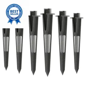 5101-61232-06a Venus Manufacturing 6pcs 8.75 Inch Landscape Lighting Metal Stakes 3/4 Npsm Black
