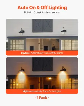 Vevor 197988536970 Solar Outdoor Barn Light 3 Lighting Modes And Motion Sensor 1-pack Goose