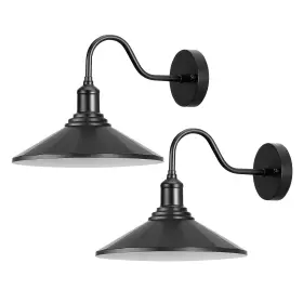 Gt-gcd-u2 Vevor 2 Pks Outdoor Barn Light 11.5 Inch Farmhouse Gooseneck Wall Sconce Porch Black
