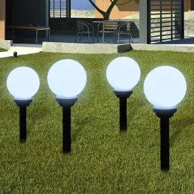 Vidaxl 718475861331 Outdoor Pathway Lamps 4 Pcs Led 5.9 Inch With Ground Spike