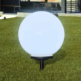 Vidaxl 718475861362 Garden Light White With Black Accents Tough Plastic Pp Material