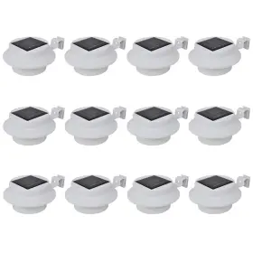Vidaxl 719883695839 Solar Lamp Set Of 12 White Plastic Small