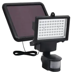 Vidaxl 720286200377 Garden Solar Powered Led Spotlight With Sensor Black