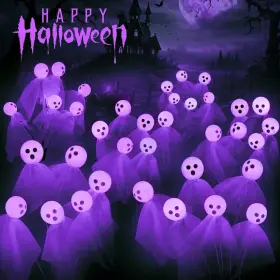 Anb-vihose-2641 Vihose 2 Packs Halloween Decorations Outdoor Ghost Path Purple