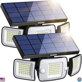 Il-sfl-2p Visit The Intelamp Store Solar Outdoor Lights 6000mah Motion Sensor With Dual Sensors Waterproof