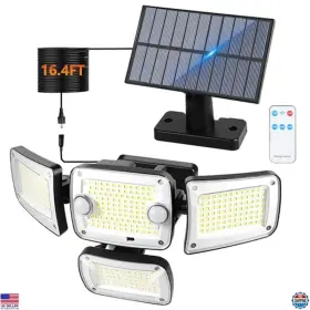 Omt-sc02 Visit The Omtled Store 3000lm Solar Motion Sensor Security Lights With Remote - 4 Adjustable Led Heads
