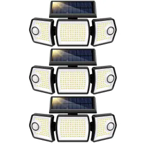 B0dz6nyjvg Vivohome Linkable Solar Flood Lights Outdoor 3 Pack 2500lm Waterproof Motion Sen