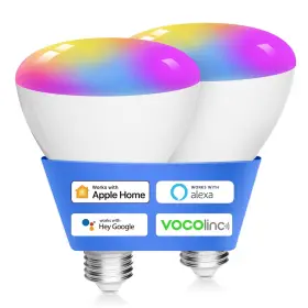 Br30-2p Vocolinc Smart Light Bulbs Br30 Flood Wifi Led Bulb Rgbw Color Ch... Fast Ship
