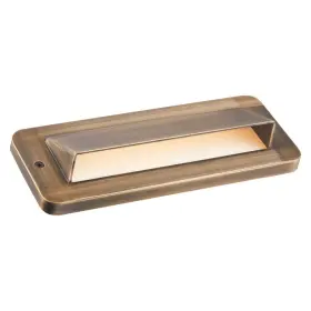 Vhs-6101-4-bbz-zon Volt Cast Brass 12v 3w 2700k Warm White Thin Led Hooded Outdoor Step Light 2