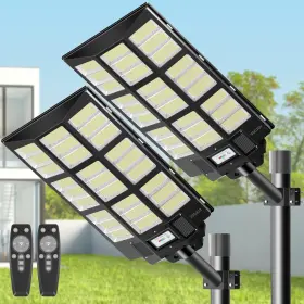 8500w Voojoy 5000w 2pack Solar Street Lights Outdoor 6500k Ip66 Waterproof Security Flood