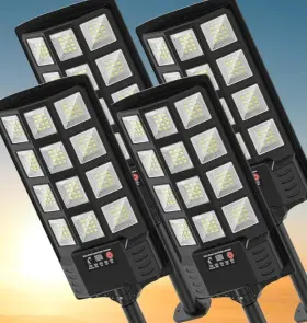 Vowelsone 726084461796 4pk Solar Street Lights Outdoor Waterproof 320 Wide Angle Flood