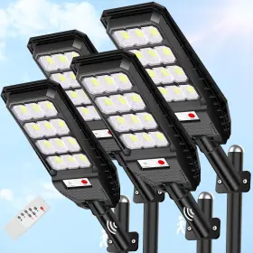 Ky-lj-4 Vuaa 4 Pack Solar Street Lights Outdoor Waterproof 6500k 6000lm Led L
