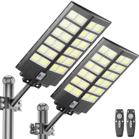 Wwbc24 Vzyhik Solar Street Lights Outdoor Waterproof Dusk To 9000w-2pack Black