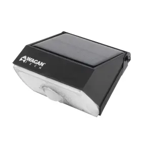 Wagan Tech 744110520576 1000 Lumens Integrated Led Black Motion Activated Solar Security Wall Pack Light
