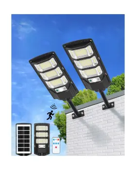 B-350 Wahomere Solar Street Lights Outdoor 300w Parking Lot Lighting 6500k... Fast Ship