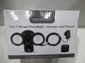 Wasserstein 895230323939 3-in-1 Wired Floodlight Charger And Mount For Blink Outdoor/xt2 Black