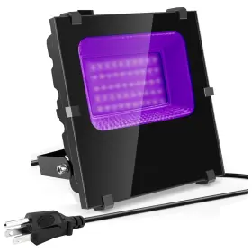 Wg-uv300-1p Waygor 300w Black Light Flood Lights - High Power Led Outdoor Ip66 395n