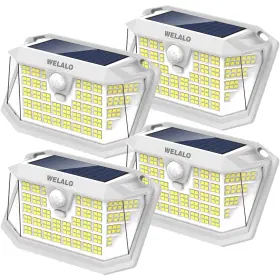 B09l1dktts Welalo Solar Motion Sensor Lights Outdoor 4-pack 188 Led 3 Modes 270 Waterproof