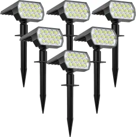 Cpd-16 Welalo Solar Spot Lights Outdoor 6 Pack 3 Modes 2-in-1 Landscape Spotlight