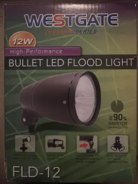 Westgate 845060046434 12w 5000k Bullet Led Flood Light