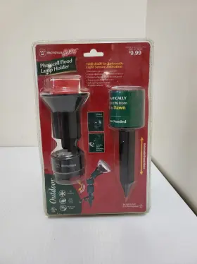 28491 Westinghouse Holiday Photocell Flood Lamp Holder With Built In Light Sensor New