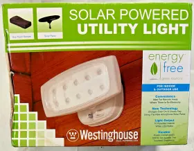 Westinghouse 756233066688 Solar Powered Utility Light For Remote Areas Sheds 10 Led