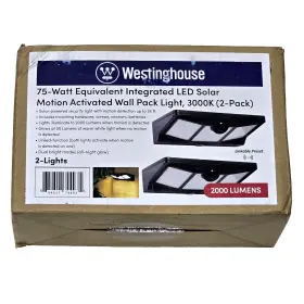 Westinghouse 884617744935 75w Equivalent Integrated Led Solar Motion Wall Pack Light 2000 Lmn