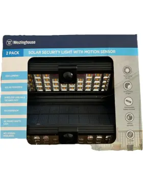 Sr51fb22c-08 Westinghouse 2 Pk - 1200 Lumen Led Linkable Solar Motion-activated Wall Light