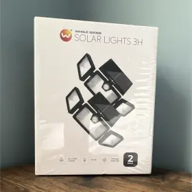 Wbps4c2 Whole Goods Solar Outdoor Motion Sensor Led Security Lights 2 Pack Ip65