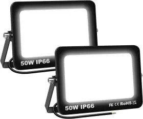 Fl-xpg50-zb-ukeux2-yz Willpower Outdoor Led Floodlights 2pcs 50w 5000lm Ip66 Waterproof Security Ligh