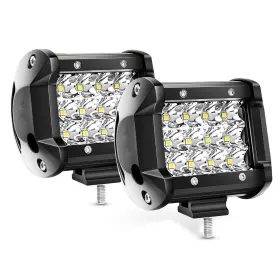 Yy-02-7d Willpower 2 Pcs 4 Inch 36w Triple Row Flood Spot Beam Led Bar Driving Boat Of