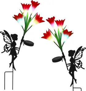 240703a1 Wirziis 2 Pack Solar Lights Outdoor Waterproof Fairy For Black
