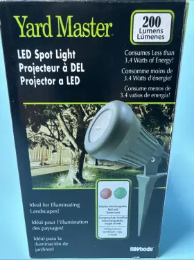 Woods 078693004346 0434 434 60w 200 Lumen Stake Light 5 Leds Green With 2 Extra Lenses 1-pack