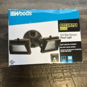 Woods 090529605480 Wood Dual Security Motion Activated Floodlight 300 Watt Double Flood Light