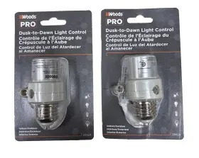 59424 Woods Pro Dusk-to-dawn Light Control In White Pack Of 2